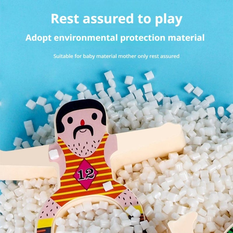 Stacking Figure Toys, 16 Pcs Circus Hercules Acrobatic Troupe Interlock Toy with 2 Balls, Family Stacking Games, Preschool Party Favors Birthday Gifts for 3 4 5 6 Years Old Boys and Girls - Image 4